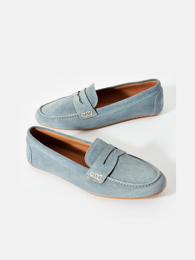Mint Velvet Blue Bethan Suede Loafers - Image 5 of 5 Mint Velvet Blue Bethan Suede Loafers - Image 5 of 5
