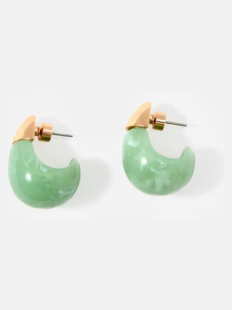 Mint Velvet Green Teardrop Earrings - Image 2 of 3