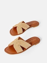Mint Velvet Gold Darcie Rope Flat Sandals - Image 3 of 5