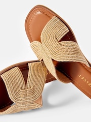 Mint Velvet Gold Darcie Rope Flat Sandals - Image 4 of 5