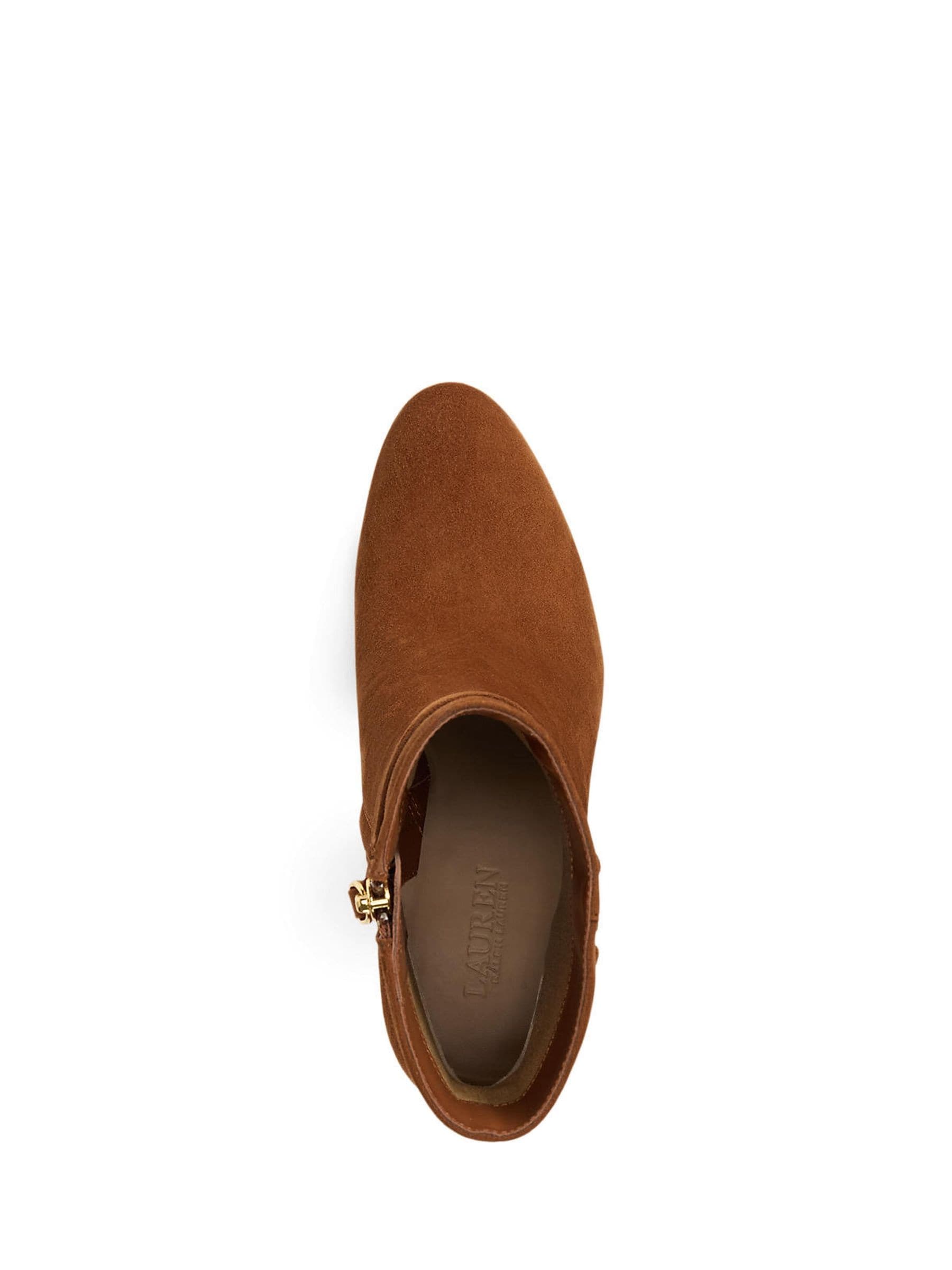Buy Lauren Ralph Lauren Brown Kellie Suede Bootie Heels from Next USA