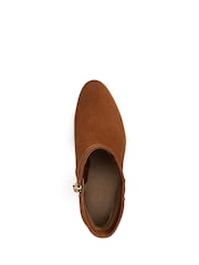 Lauren Ralph Lauren Brown Suede Heel Ankle Boots - Image 3 of 4