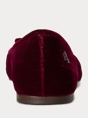 Lauren Ralph Lauren Red Red Jayna Leather Ballet Flats Shoes - Image 3 of 4