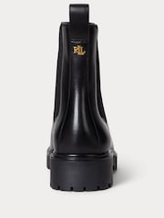 Lauren Ralph Lauren Black Allyson Leather Ankle Chelsea Boots - Image 2 of 4