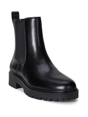 Lauren Ralph Lauren Black Allyson Leather Ankle Chelsea Boots - Image 4 of 4