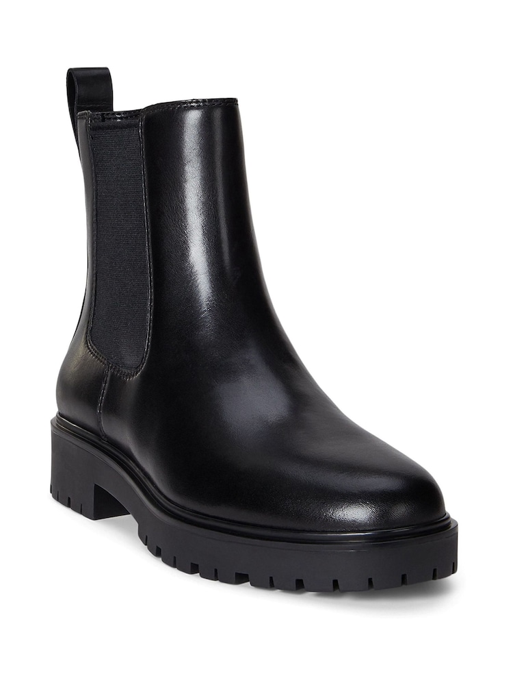 Lauren Ralph Lauren Black Allyson Leather Ankle Chelsea Boots - Image 4 of 4