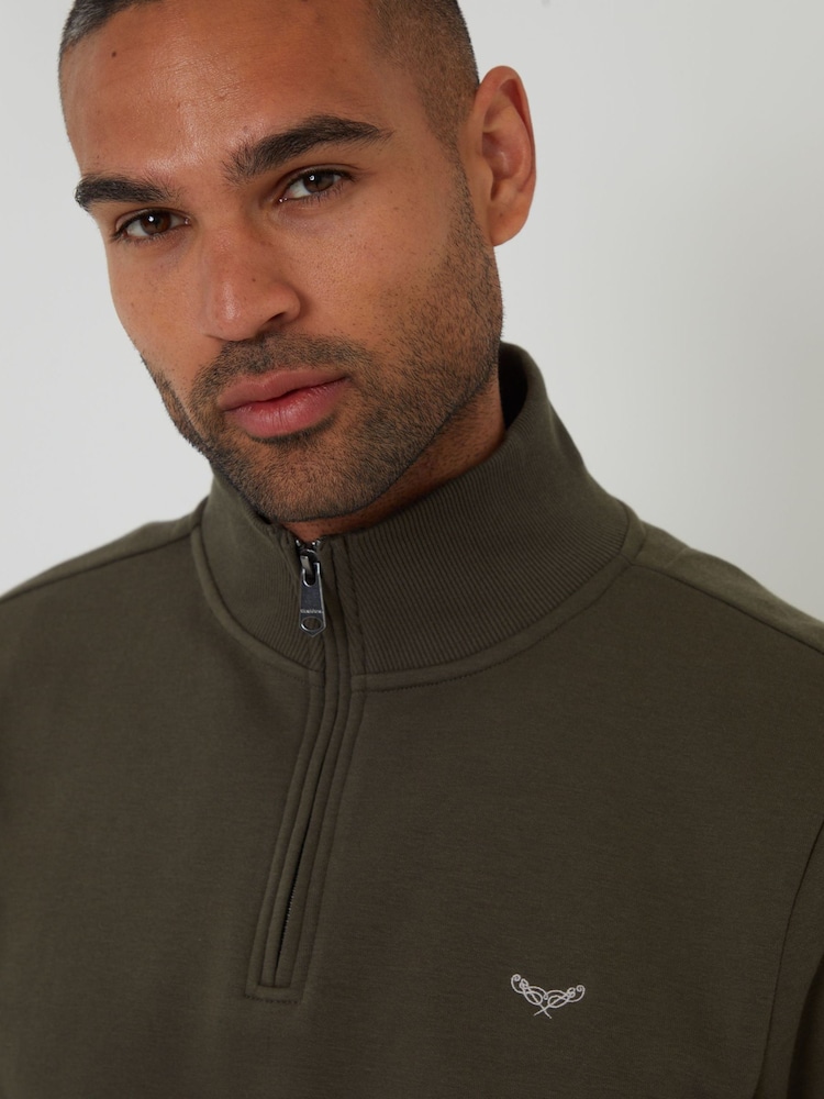 Threadbare Black Quarter Zip Neck Sweatshirts 2 Pack - Image 5 of 5 Threadbare Black Quarter Zip Neck Sweatshirts 2 Pack - Image 5 of 5