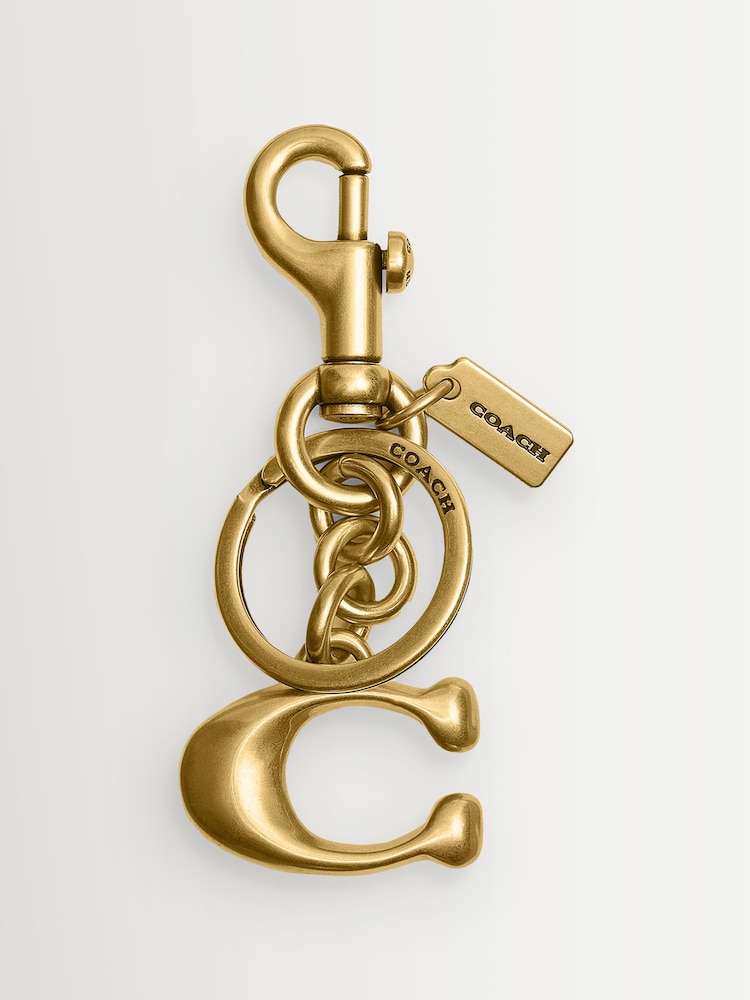 COACH Gold Solid C Bag Charm - Image 2 of 2