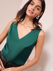 Friends Like These Teal V-Neck Vest Top - Image 2 of 5