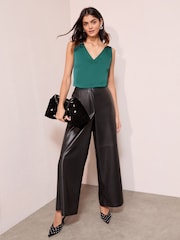 Friends Like These Teal V-Neck Vest Top - Image 3 of 5