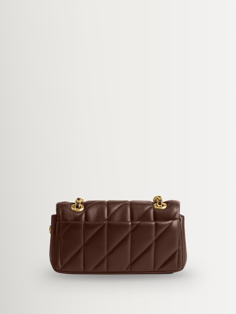 COACH Brown Quilted Tabby Shoulder Bag 20 with Chain - Image 2 of 6 COACH Brown Quilted Tabby Shoulder Bag 20 with Chain - Image 2 of 6