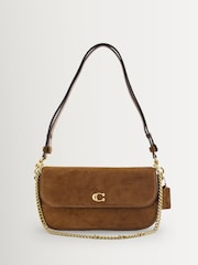 COACH Warm Brown Brook Flap Chain Bag - Image 1 of 1