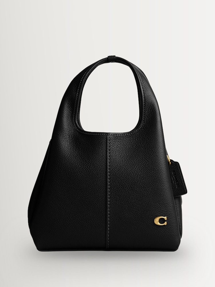 COACH Grey Polished Pebble Leather Lana Shoulder Bag 23 - Image 1 of 4