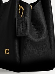 COACH Grey Polished Pebble Leather Lana Shoulder Bag 23 - Image 4 of 4