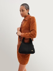 COACH Black Polished Pebble Leather Lana Shoulder Bag 23 - Image 6 of 6