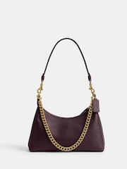 COACH Purple Glovetanned Leather Juliet Shoulder Bag - Image 1 of 1
