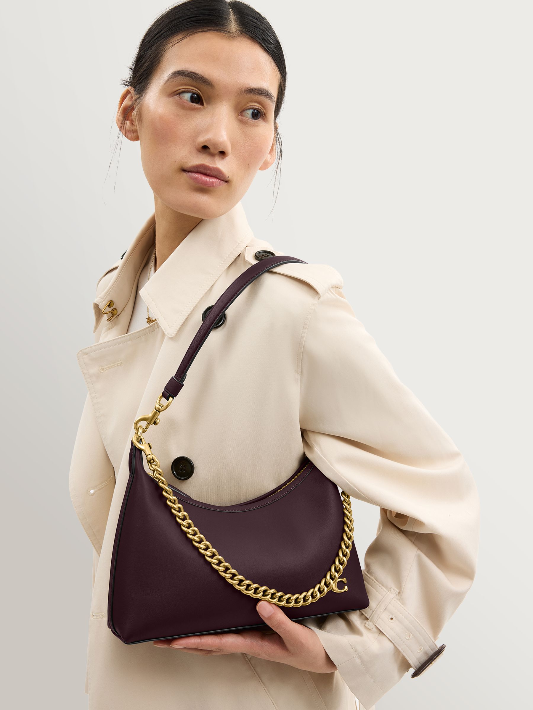 COACH Black Currant Juliet Shoulder Bag 25 | Laura Ashley