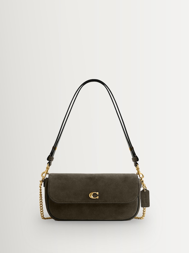 COACH Green Refined Calf Leather Brook Flap Chain Bag - Image 1 of 10 COACH Green Refined Calf Leather Brook Flap Chain Bag - Image 1 of 10