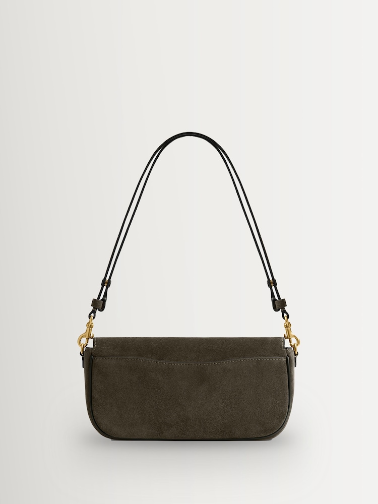 COACH Green Refined Calf Leather Brook Flap Chain Bag - Image 2 of 10 COACH Green Refined Calf Leather Brook Flap Chain Bag - Image 2 of 10