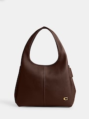 COACH Brown Polished Pebble Leather Lana Shoulder Bag - Image 1 of 6