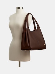 COACH Brown Polished Pebble Leather Lana Shoulder Bag - Image 3 of 6