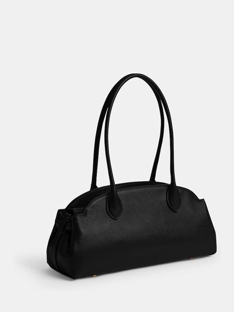 COACH Black Glazed Leather Empire Carryall 34 - Image 2 of 4 COACH Black Glazed Leather Empire Carryall 34 - Image 2 of 4