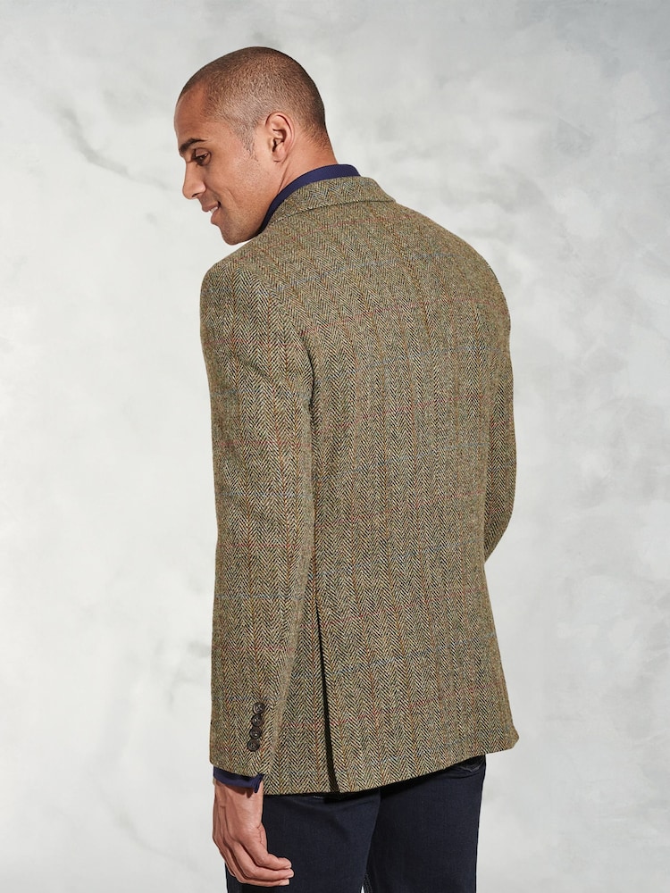 Brook Taverner Green Check Harris Tweed Jacket - Image 2 of 5