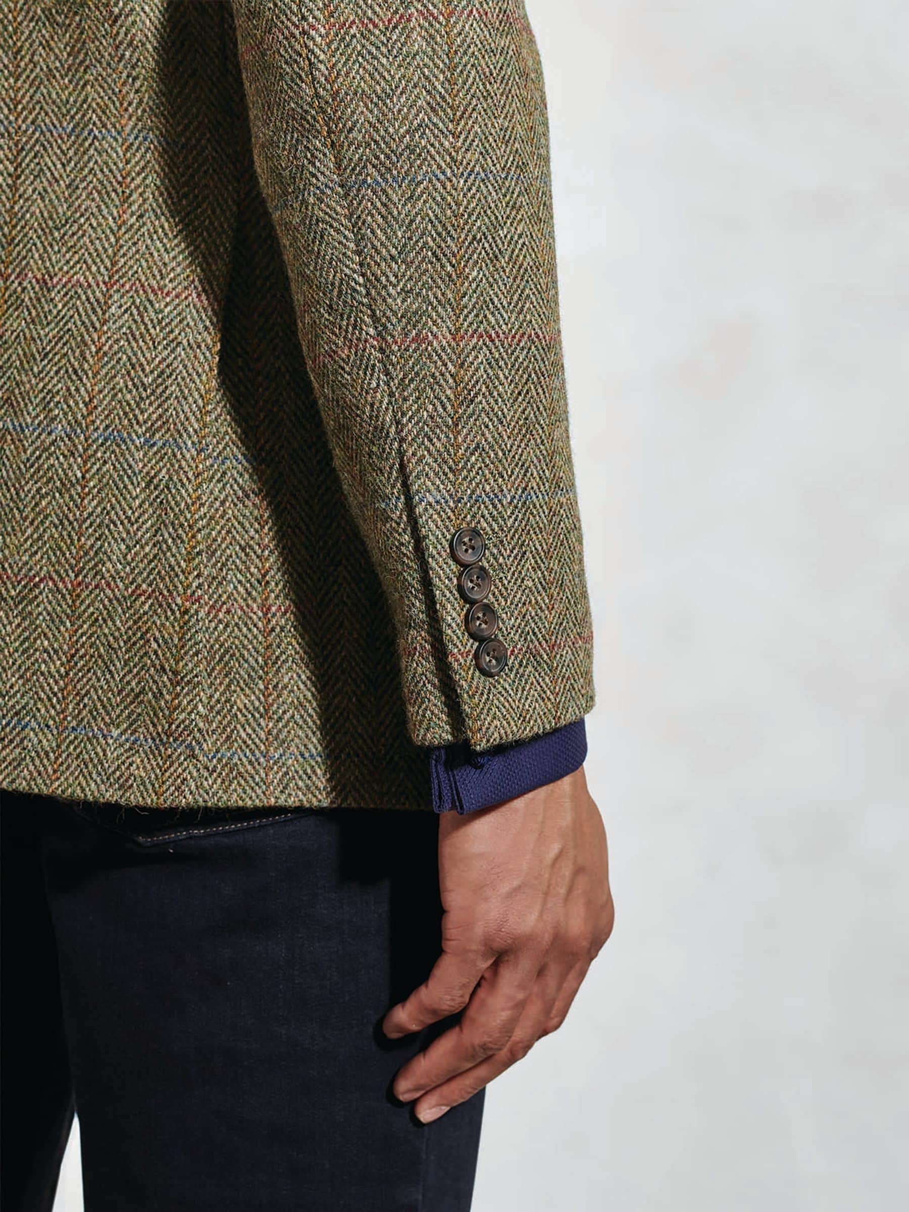 Buy Brook Taverner Green Regular Fit Harris Tweed® Check Jacket