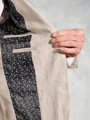 Brook Taverner Natural 100% Linen Suit Jacket - Image 5 of 5