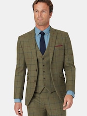 Brook Taverner Green Check Wool Suit Jacket - Image 1 of 5