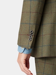 Brook Taverner Green Check Wool Suit Jacket - Image 4 of 5