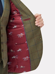 Brook Taverner Green Check Wool Suit Jacket - Image 5 of 5