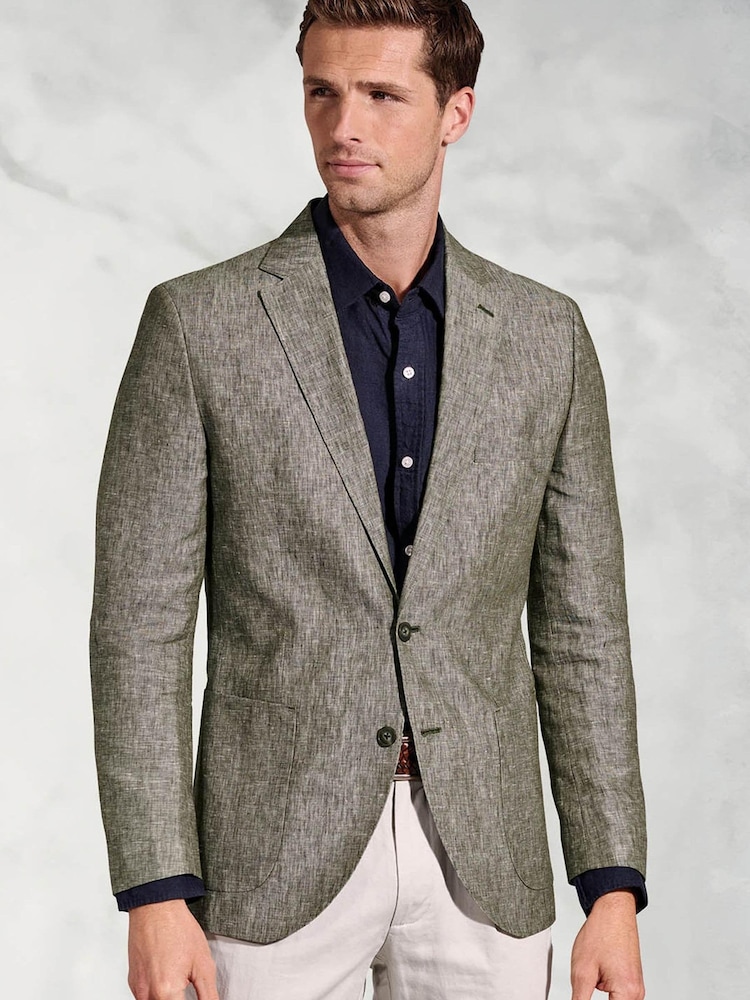 Brook Taverner Green 100% Linen Jacket - Image 1 of 5