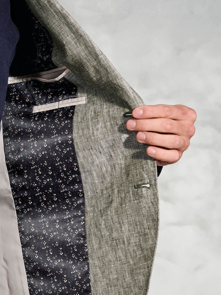 Brook Taverner Green 100% Linen Jacket - Image 2 of 5