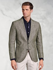 Brook Taverner Green 100% Linen Jacket - Image 4 of 5