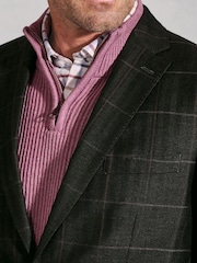 Brook Taverner Black Check Wool Linen Jacket - Image 3 of 5