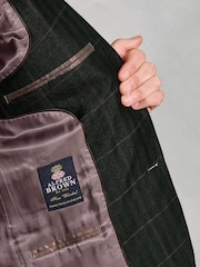 Brook Taverner Black Check Wool Linen Jacket - Image 5 of 5