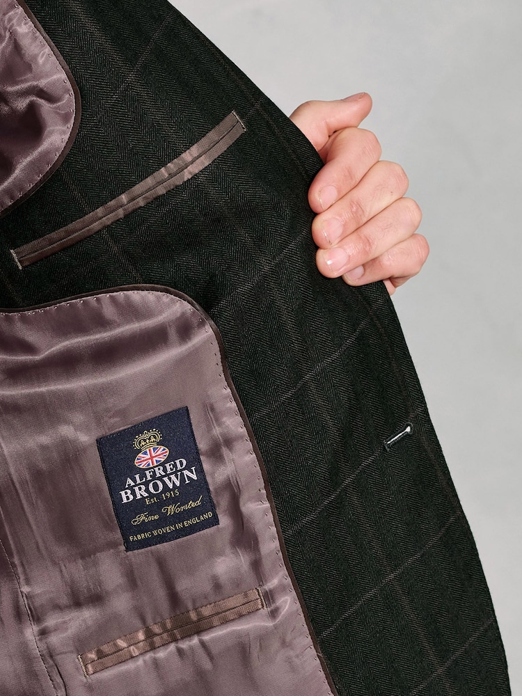 Brook Taverner Black Check Wool Linen Jacket - Image 5 of 5