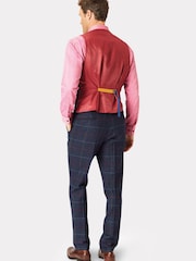 Brook Taverner Blue Check Wool Suit Waistcoat - Image 2 of 2