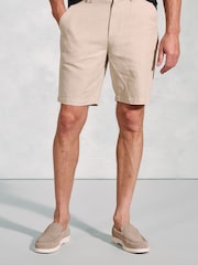 Shorts de algodão e linho Brook Taverner - Imagem 1 de 3