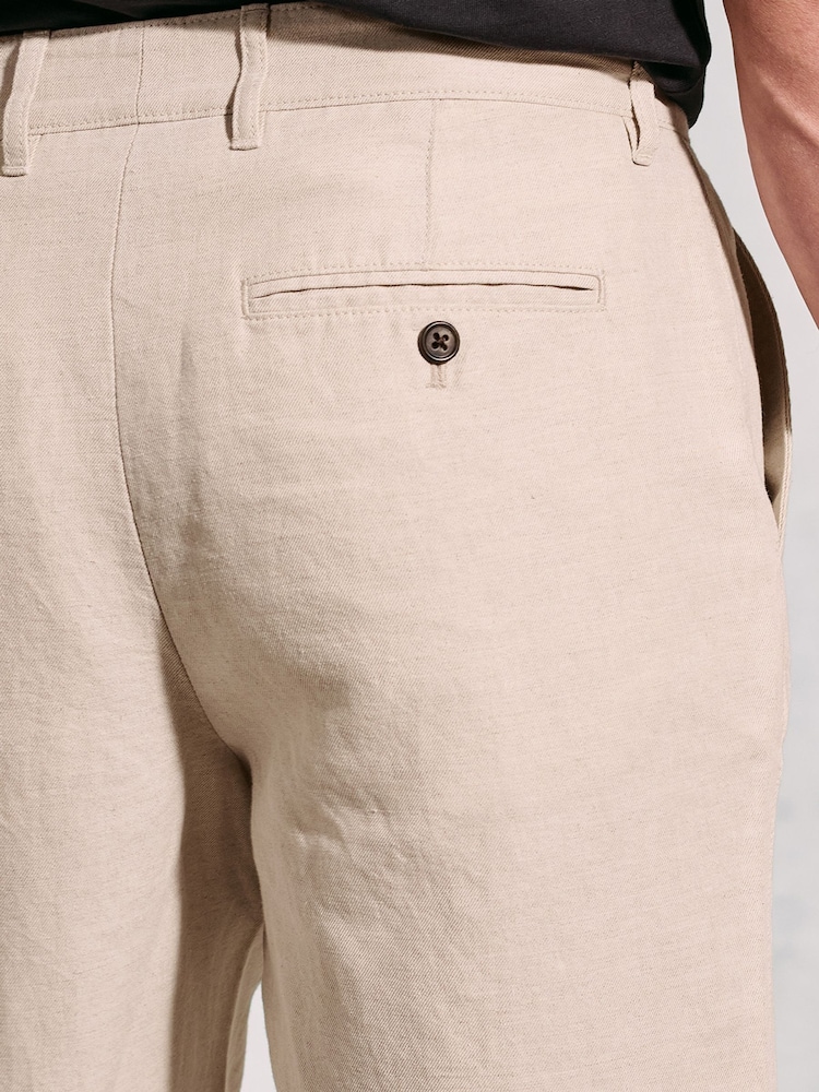 Shorts de algodão e linho Brook Taverner - Imagem 3 de 3