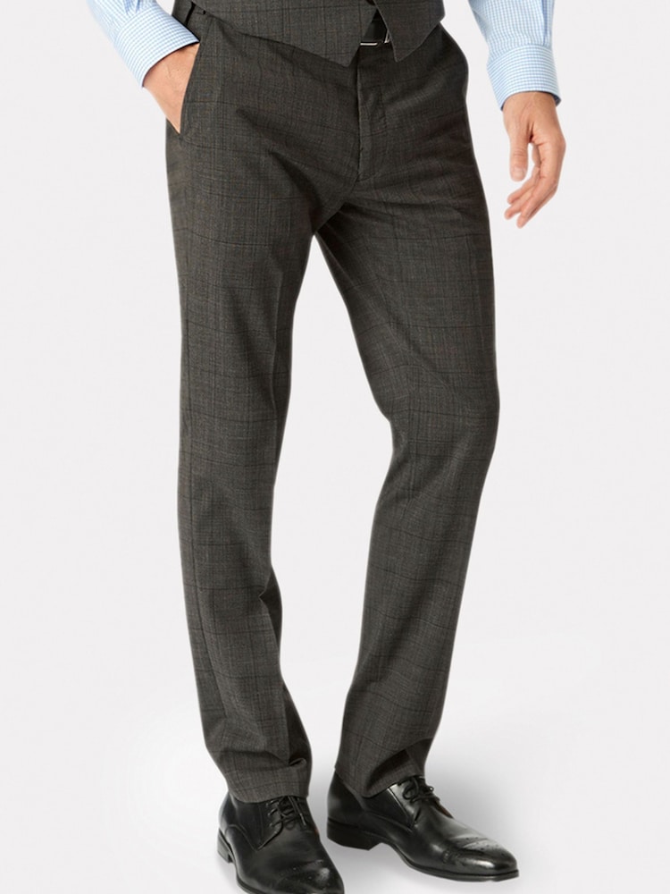 Brook Taverner Grey Cassino Slim Fit Trousers - Image 1 of 2