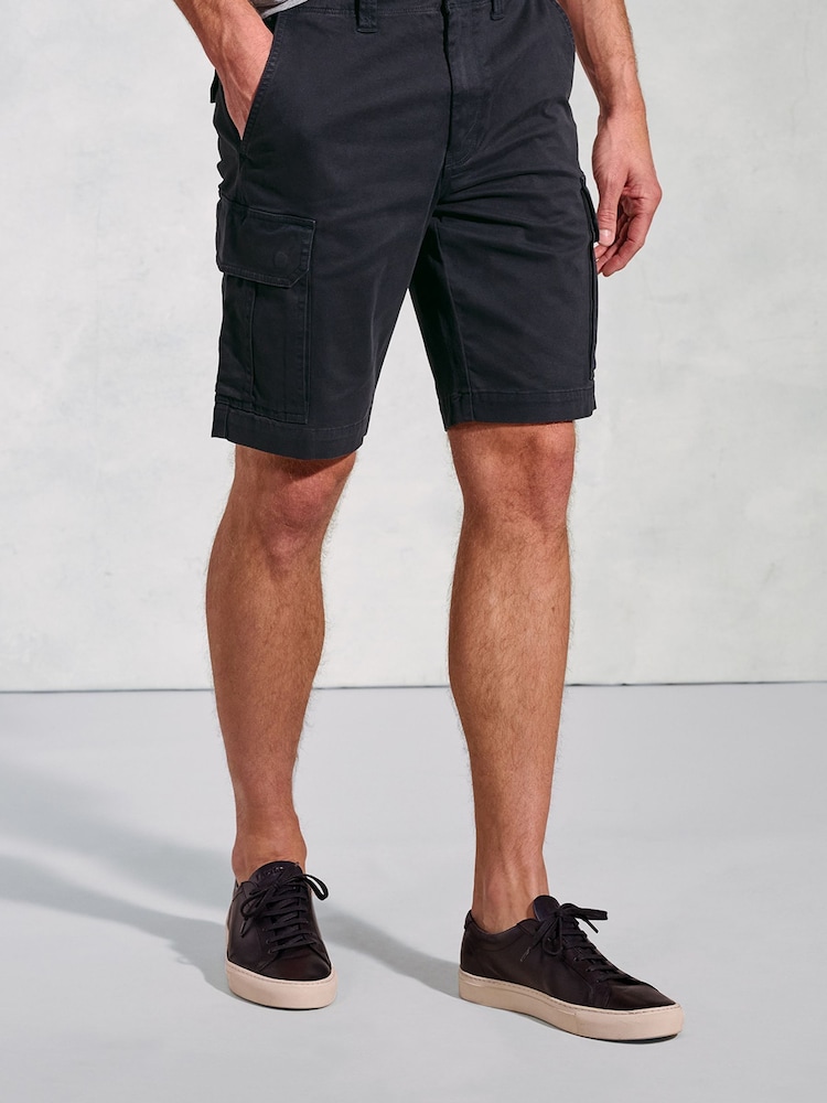 Brook Taverner Blue Stretch Cargo Shorts - Image 1 of 4