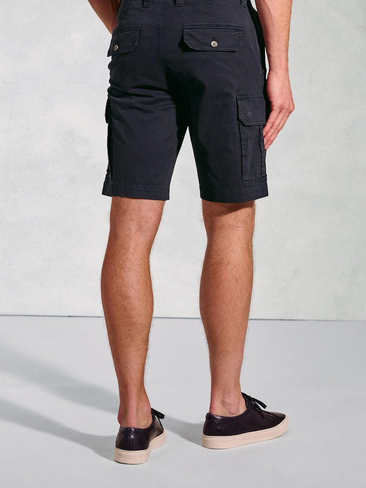 Brook Taverner Blue Stretch Cargo Shorts - Image 2 of 4