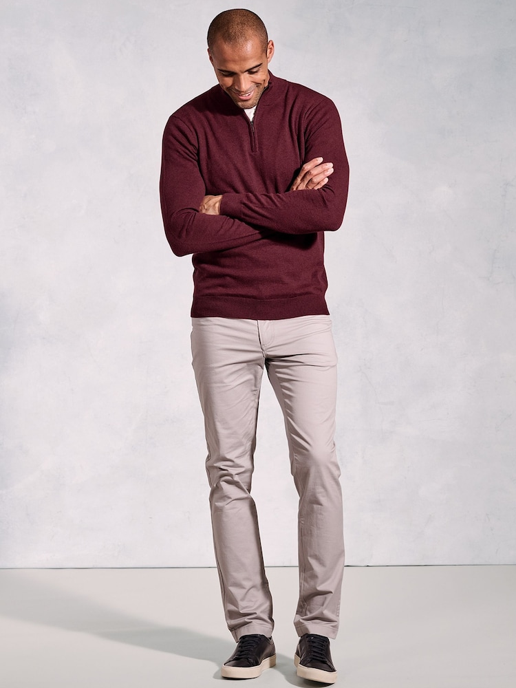 Brook Taverner Red 1/4 Zip Jumper - Image 2 of 3