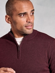 Brook Taverner Red 1/4 Zip Jumper - Image 3 of 3