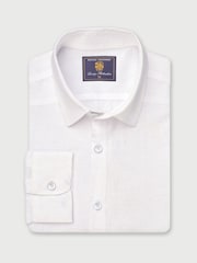 Brook Taverner White 100% Linen Shirt - Image 2 of 4