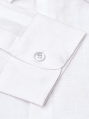 Brook Taverner White 100% Linen Shirt - Image 3 of 4