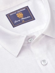 Brook Taverner White 100% Linen Shirt - Image 4 of 4