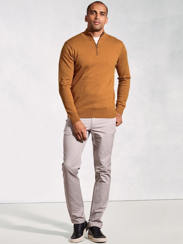 Brook Taverner Yellow 1/4 Zip Jumper - Image 2 of 3